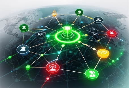 Vendor Threat Radar — vendor heatmap with inherent risk scores by sector and geography